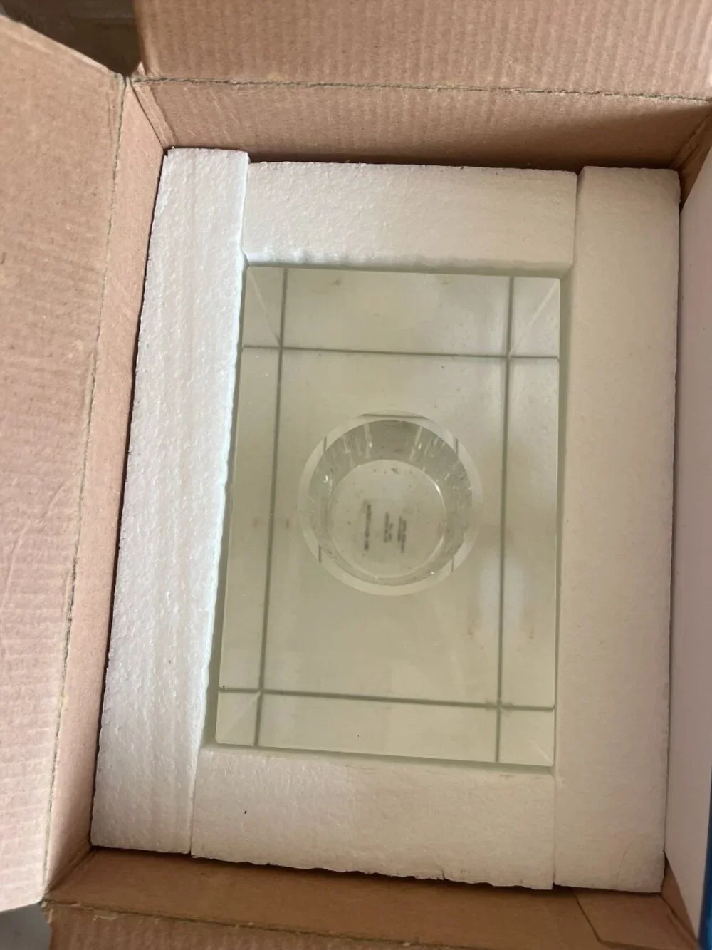 Williams Sonoma Crystal Block Vase Size M